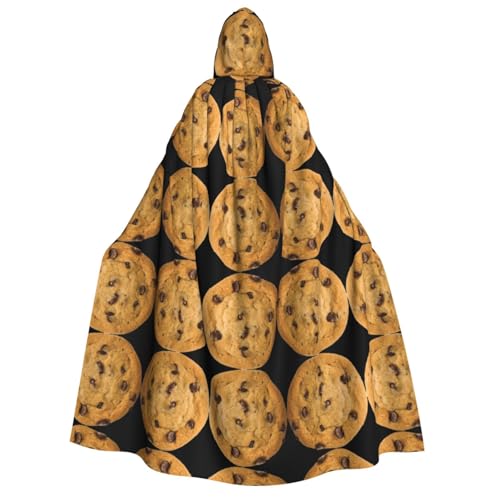 SEFZCXDN (Chocolate Cookie) Unisex Kapuzenumhang Umhang Halloween Weihnachten Cosplay Kostüme für Erwachsene von SEFZCXDN