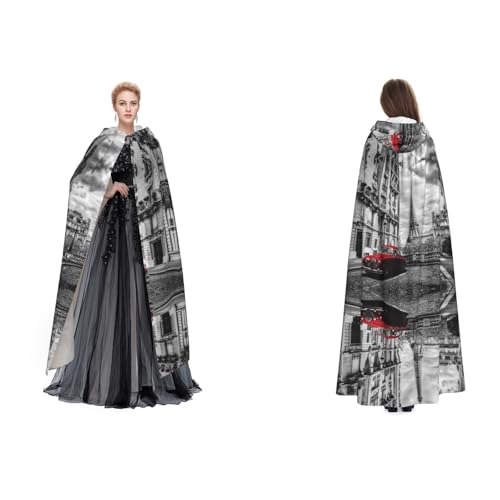 SEFZCXDN (City Street Red Car) Unisex Kapuzenumhang Umhang Halloween Weihnachten Fancy Cape Kostüme für Erwachsene von SEFZCXDN