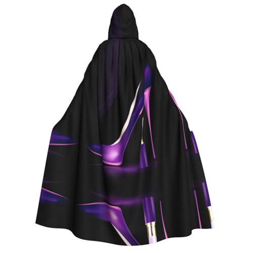 SEFZCXDN (Elegant Purple High Heels) Unisex Kapuzenumhang Umhang Halloween Weihnachten Cosplay Kostüme für Erwachsene von SEFZCXDN