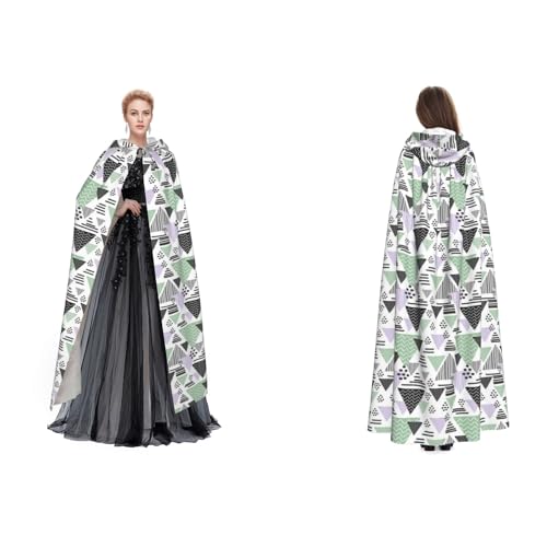 SEFZCXDN (Geometrisches Dreieck) Unisex Kapuzenumhang Umhang Umhang Halloween Weihnachten Fancy Cape Kostüme für Erwachsene von SEFZCXDN