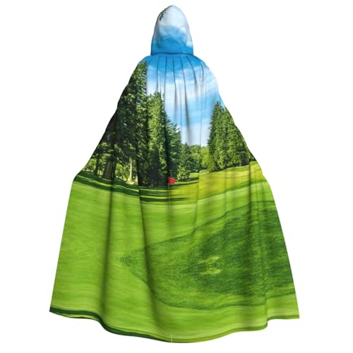 SEFZCXDN (Golfplatz-Rasen) Unisex Kapuzenumhang Umhang Halloween Weihnachten Cosplay Kostüme für Erwachsene von SEFZCXDN
