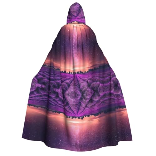 SEFZCXDN (Lavender Fields) Unisex Kapuzenumhang Umhang Umhang Halloween Weihnachten Cosplay Kostüme für Erwachsene von SEFZCXDN