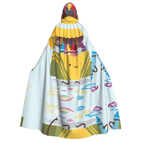 SEFZCXDN (Niedliche Buntstift-Box) Unisex Kapuzenumhang Umhang Halloween Weihnachten Cosplay Kostüme für Erwachsene von SEFZCXDN