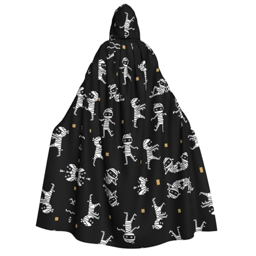 SEFZCXDN (Niedliches Halloween-Muster) Unisex Kapuzenumhang Umhang Halloween Weihnachten Cosplay Kostüme für Erwachsene von SEFZCXDN