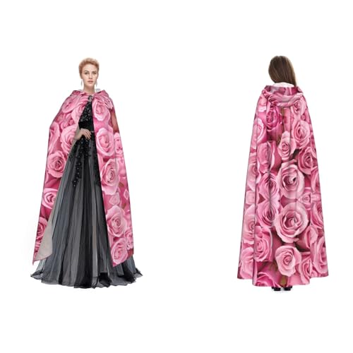 SEFZCXDN (Rose) Unisex Kapuzenumhang Umhang Umhang Halloween Weihnachten Fancy Cape Kostüme für Erwachsene von SEFZCXDN