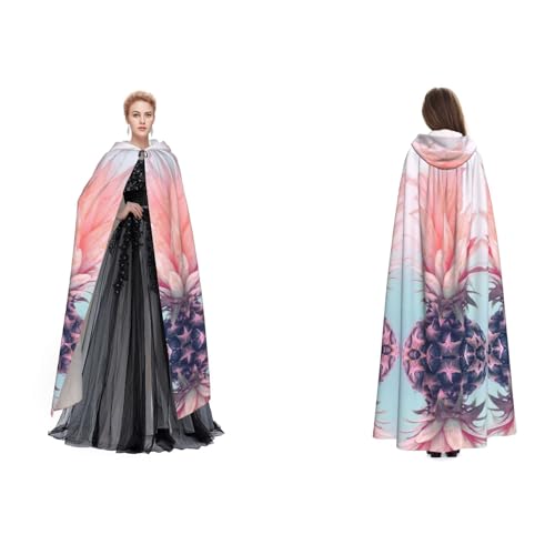 SEFZCXDN (Schöne Ananas) Unisex Kapuzenumhang Umhang Halloween Weihnachten Fancy Cape Kostüme für Erwachsene von SEFZCXDN