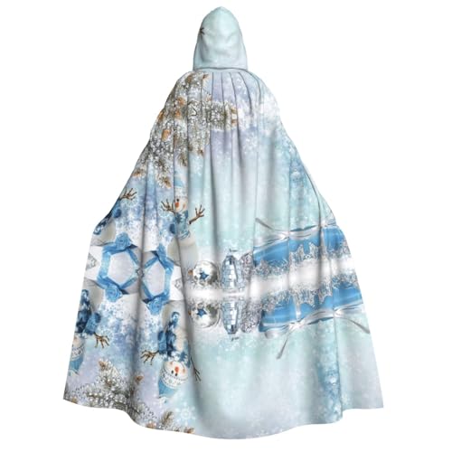 SEFZCXDN (Süßer Schneemann) Unisex Kapuzenumhang Umhang Halloween Weihnachten Cosplay Kostüme für Erwachsene von SEFZCXDN