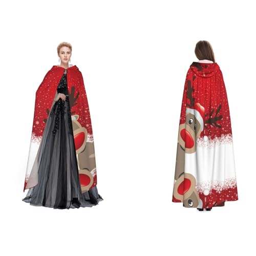 SEFZCXDN (Weihnachten) Unisex Kapuzenumhang Umhang Halloween Weihnachten Fancy Cape Kostüme für Erwachsene von SEFZCXDN