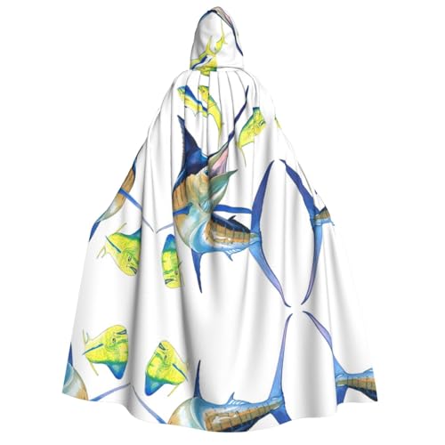 SEFZCXDN Fischkunst, Unisex-Kapuzenumhang für Halloween, Weihnachten, Cosplay, Kostüme für Erwachsene SEFZCXDN Fischkunst, Unisex-Kapuzenumhang für Halloween, Weihnachten, Cosplay, Kostüme für Erwachsene von SEFZCXDN