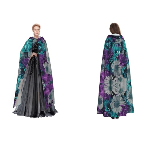 SEFZCXDN Umhang mit Kapuze, Unisex, für Halloween, Weihnachten, für Erwachsene, Violett und Blaugrün SEFZCXDN Umhang mit Kapuze, Unisex, für Halloween, Weihnachten, für Erwachsene, Violett und Blaugrün von SEFZCXDN