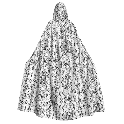 SEFZCXDN Unisex Kapuzenumhang, Schlangenhaut, Schwarz und Weiß, für Halloween, Weihnachten, Cosplay, Kostüme für Erwachsene SEFZCXDN Unisex Kapuzenumhang, Schlangenhaut, Schwarz und Weiß, für Halloween, Weihnachten, Cosplay, Kostüme für Erwachsene von SEFZCXDN