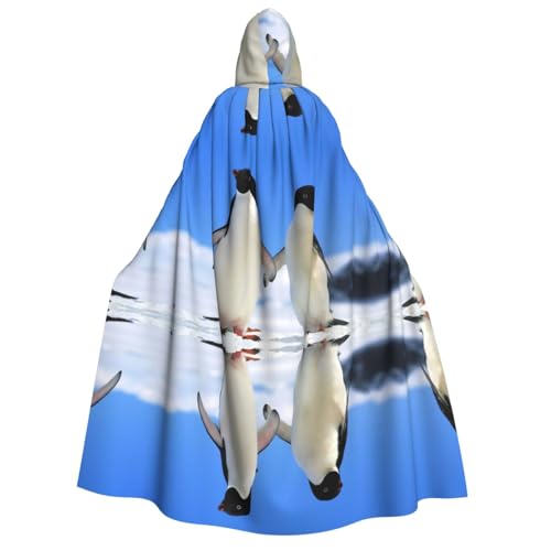 SEFZCXDN Unisex Kapuzenumhang (Pinguin) für Halloween, Weihnachten, Cosplay, Kostüme für Erwachsene von SEFZCXDN