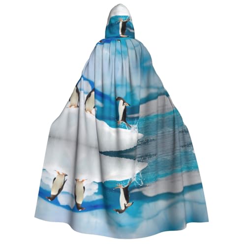 SEFZCXDN Unisex Kapuzenumhang (Pinguin) für Halloween, Weihnachten, Cosplay, Kostüme für Erwachsene von SEFZCXDN