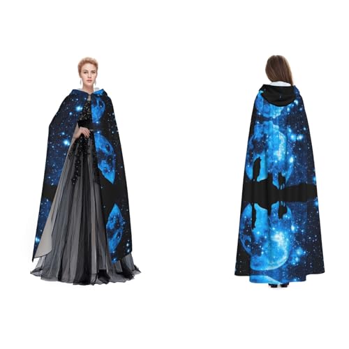 SEFZCXDN Unisex Kapuzenumhang (Wolfs) Umhang mit Kapuze Halloween Weihnachten Fancy Cape Kostüme für Erwachsene von SEFZCXDN