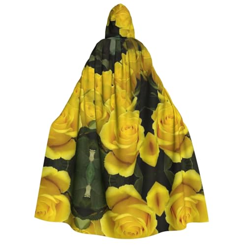 SEFZCXDN Unisex Kapuzenumhang / Umhang mit gelben Rosen für Halloween, Weihnachten, Cosplay, für Erwachsene SEFZCXDN Unisex Kapuzenumhang / Umhang mit gelben Rosen für Halloween, Weihnachten, Cosplay, für Erwachsene von SEFZCXDN