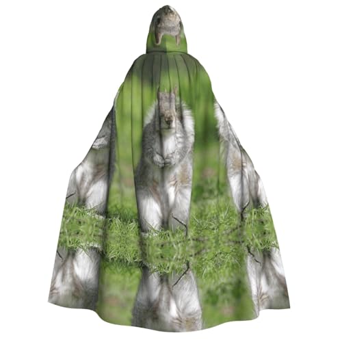 SEFZCXDN Unisex Kapuzenumhang Eichhörnchen, Umhang für Halloween, Weihnachten, Cosplay, Kostüme für Erwachsene von SEFZCXDN