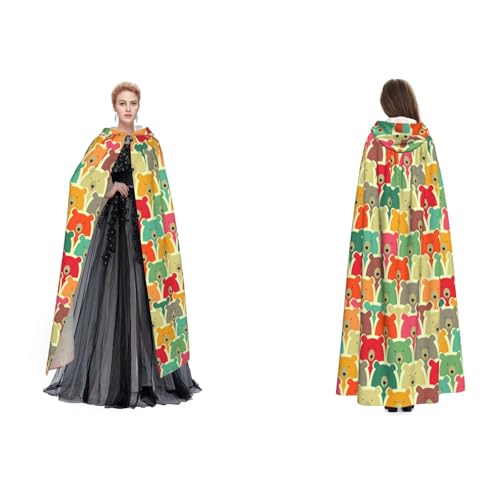 SEFZCXDN Unisex Kapuzenumhang mit Bären für Halloween, Weihnachten, ausgefallene Kostüme für Erwachsene SEFZCXDN Unisex Kapuzenumhang mit Bären für Halloween, Weihnachten, ausgefallene Kostüme für Erwachsene von SEFZCXDN