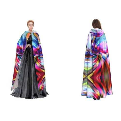 SEFZCXDN Unisex Kapuzenumhang mit Batikfärbung, für Halloween, Weihnachten, ausgefallene Kostüme für Erwachsene SEFZCXDN Unisex Kapuzenumhang mit Batikfärbung, für Halloween, Weihnachten, ausgefallene Kostüme für Erwachsene von SEFZCXDN