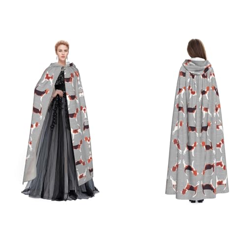 SEFZCXDN Unisex Kapuzenumhang mit Beagle-Muster für Halloween, Weihnachten, ausgefallener Umhang für Erwachsene SEFZCXDN Unisex Kapuzenumhang mit Beagle-Muster für Halloween, Weihnachten, ausgefallener Umhang für Erwachsene von SEFZCXDN