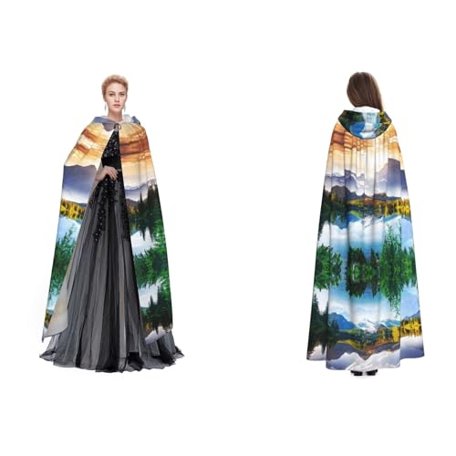 SEFZCXDN Unisex Kapuzenumhang mit Bergblick, für Halloween, Weihnachten, ausgefallene Kostüme für Erwachsene SEFZCXDN Unisex Kapuzenumhang mit Bergblick, für Halloween, Weihnachten, ausgefallene Kostüme für Erwachsene von SEFZCXDN