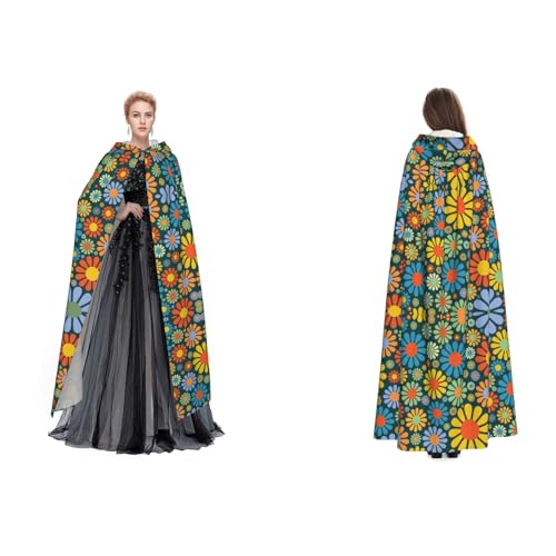 SEFZCXDN Unisex Kapuzenumhang mit Blumenmuster, für Halloween, Weihnachten, ausgefallene Kostüme für Erwachsene SEFZCXDN Unisex Kapuzenumhang mit Blumenmuster, für Halloween, Weihnachten, ausgefallene Kostüme für Erwachsene von SEFZCXDN