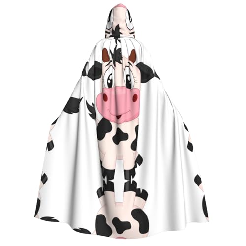 SEFZCXDN Unisex Kapuzenumhang mit Cartoon-Milchkuh, für Halloween, Weihnachten, Cosplay, Kostüme für Erwachsene SEFZCXDN Unisex Kapuzenumhang mit Cartoon-Milchkuh, für Halloween, Weihnachten, Cosplay, Kostüme für Erwachsene von SEFZCXDN