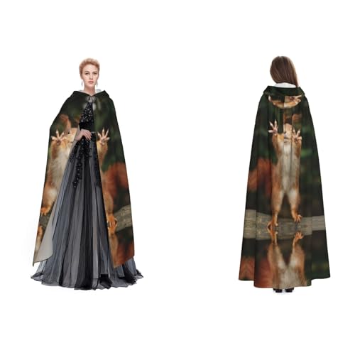 SEFZCXDN Unisex Kapuzenumhang mit Eichhörnchen, lustiges Tiermotiv, für Halloween, Weihnachten, ausgefallene Kostüme für Erwachsene SEFZCXDN Unisex Kapuzenumhang mit Eichhörnchen, lustiges Tiermotiv, für Halloween, Weihnachten, ausgefallene Kostüme für Erwachsene von SEFZCXDN
