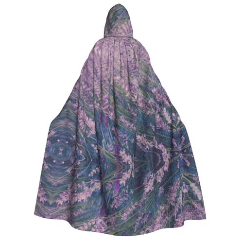 SEFZCXDN Unisex Kapuzenumhang mit Kapuze, violettes Lavendelfeld, für Halloween, Weihnachten, Cosplay, Kostüme für Erwachsene SEFZCXDN Unisex Kapuzenumhang mit Kapuze, violettes Lavendelfeld, für Halloween, Weihnachten, Cosplay, Kostüme für Erwachsene von SEFZCXDN