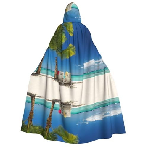 SEFZCXDN Unisex Kapuzenumhang mit Palme, Stühle, Boote, für Halloween, Weihnachten, Cosplay, Kostüme für Erwachsene SEFZCXDN Unisex Kapuzenumhang mit Palme, Stühle, Boote, für Halloween, Weihnachten, Cosplay, Kostüme für Erwachsene von SEFZCXDN