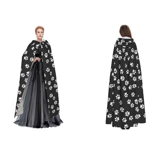 SEFZCXDN Unisex Kapuzenumhang mit Pfotenabdruck, für Halloween, Weihnachten, ausgefallene Kostüme für Erwachsene SEFZCXDN Unisex Kapuzenumhang mit Pfotenabdruck, für Halloween, Weihnachten, ausgefallene Kostüme für Erwachsene von SEFZCXDN