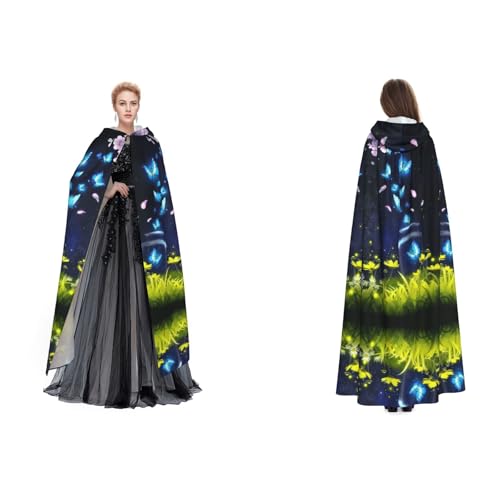 SEFZCXDN Unisex Kapuzenumhang mit Schmetterlingen, für Halloween, Weihnachten, ausgefallene Kostüme für Erwachsene SEFZCXDN Unisex Kapuzenumhang mit Schmetterlingen, für Halloween, Weihnachten, ausgefallene Kostüme für Erwachsene von SEFZCXDN