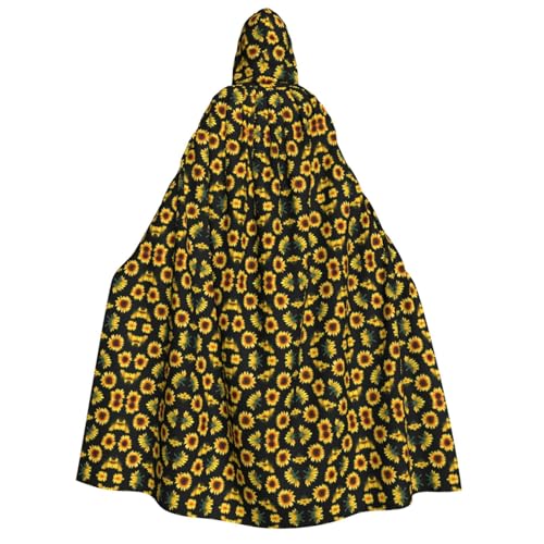SEFZCXDN Unisex Kapuzenumhang mit Sonnenblumen, Blumen, Pflanzen, Schwarz und Gelb, für Halloween, Weihnachten, Cosplay, Kostüme für Erwachsene SEFZCXDN Unisex Kapuzenumhang mit Sonnenblumen, Blumen, Pflanzen, Schwarz und Gelb, für Halloween, Weihnachten, Cosplay, Kostüme für Erwachsene von SEFZCXDN