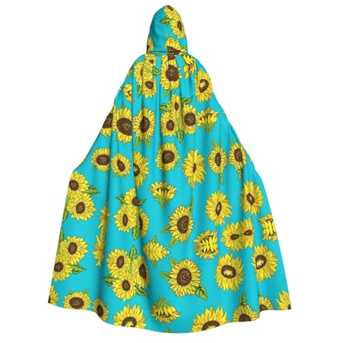 SEFZCXDN Unisex Kapuzenumhang mit Sonnenblumenmuster, für Halloween, Weihnachten, Cosplay, Kostüme für Erwachsene SEFZCXDN Unisex Kapuzenumhang mit Sonnenblumenmuster, für Halloween, Weihnachten, Cosplay, Kostüme für Erwachsene von SEFZCXDN