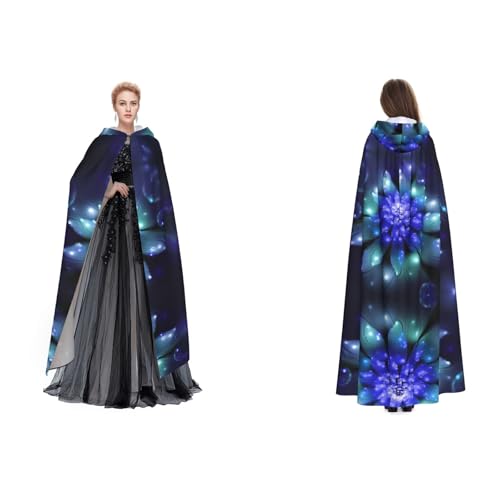 SEFZCXDN Unisex Kapuzenumhang mit blauer Blume für Halloween, Weihnachten, ausgefallener Umhang für Erwachsene SEFZCXDN Unisex Kapuzenumhang mit blauer Blume für Halloween, Weihnachten, ausgefallener Umhang für Erwachsene von SEFZCXDN
