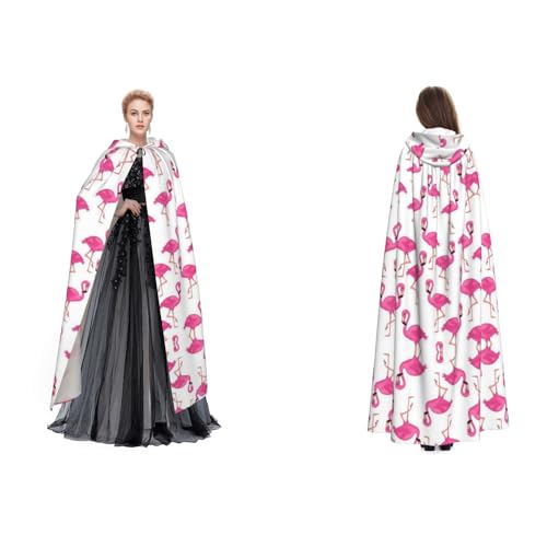 SEFZCXDN Unisex Kapuzenumhang mit rosa Flamingo, Halloween, Weihnachten, ausgefallener Umhang für Erwachsene SEFZCXDN Unisex Kapuzenumhang mit rosa Flamingo, Halloween, Weihnachten, ausgefallener Umhang für Erwachsene von SEFZCXDN