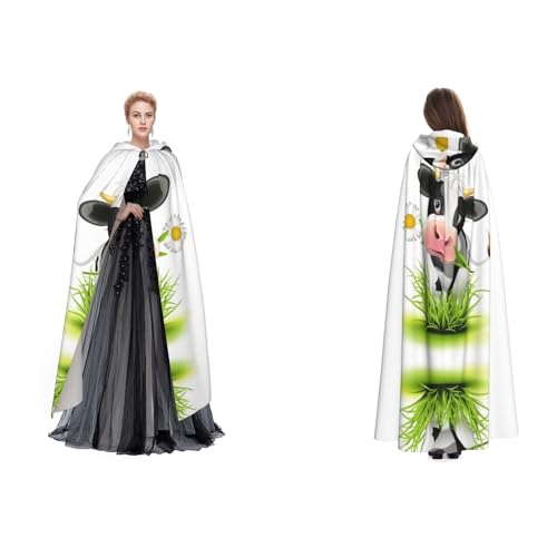 SEFZCXDN Unisex Kapuzenumhang mit süßer Kuh, für Halloween, Weihnachten, ausgefallenes Kostüm für Erwachsene SEFZCXDN Unisex Kapuzenumhang mit süßer Kuh, für Halloween, Weihnachten, ausgefallenes Kostüm für Erwachsene von SEFZCXDN