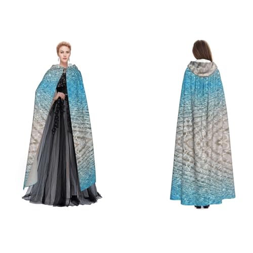 Unisex Kapuzenumhang für Halloween, Weihnachten, Kostüm, für Erwachsene, klares Meerwasser Unisex Kapuzenumhang für Halloween, Weihnachten, Kostüm, für Erwachsene, klares Meerwasser von SEFZCXDN