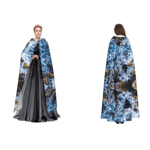Unisex-Kapuzenumhang mit Meeressteinen, für Halloween, Weihnachten, ausgefallene Kostüme für Erwachsene Unisex-Kapuzenumhang mit Meeressteinen, für Halloween, Weihnachten, ausgefallene Kostüme für Erwachsene von SEFZCXDN