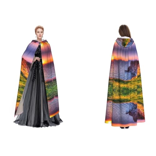 Unisex Kapuzenumhang mit Sonnenuntergang, Irland, für Halloween, Weihnachten, ausgefallenes Kostüm für Erwachsene Unisex Kapuzenumhang mit Sonnenuntergang, Irland, für Halloween, Weihnachten, ausgefallenes Kostüm für Erwachsene von SEFZCXDN