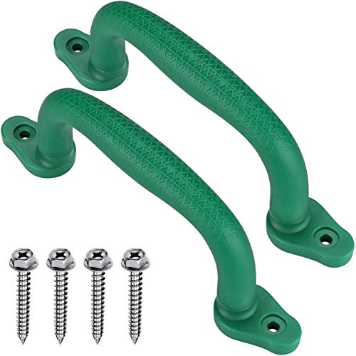 SELEWARE Haltegriffe aus Kunststoff Sicherheitsspielgriffe Handläufe, Handgriffe für Griffe Zubehör Draußen Spielzeug Baumhaus Spielhäuser, Playground Swing Set Safety Zubehör Griffe 2 Stück, Grün SELEWARE Haltegriffe aus Kunststoff Sicherheitsspielgriffe Handläufe, Handgriffe für Griffe Zubehör Draußen Spielzeug Baumhaus Spielhäuser, Playground Swing Set Safety Zubehör Griffe 2 Stück, Grün von SELEWARE