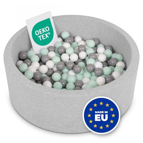 SELONIS Bällebad Kinder 90x30cm Bällepool für Baby 300 Bälle Enthalten von SELONIS