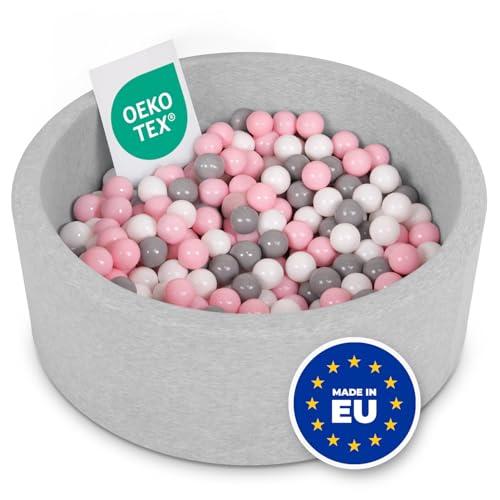 Selonis Bällebad Kinder 90x30cm Bällepool für Baby 300 Bälle Enthalten von SELONIS