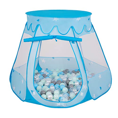 Selonis Baby Spielzelt Mit Plastikbällen Zelt 105X90cm/200 Bälle Plastikkugel Kinder, Blau:Perle-Grau-Transparent-Babyblau-Mint Selonis Baby Spielzelt Mit Plastikbällen Zelt 105X90cm/200 Bälle Plastikkugel Kinder, Blau:Perle-Grau-Transparent-Babyblau-Mint von SELONIS