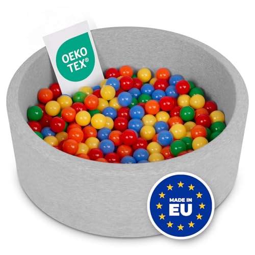 SELONIS Bällebad Kinder 90x30cm Bällepool für Baby 300 Bälle Enthalten von SELONIS