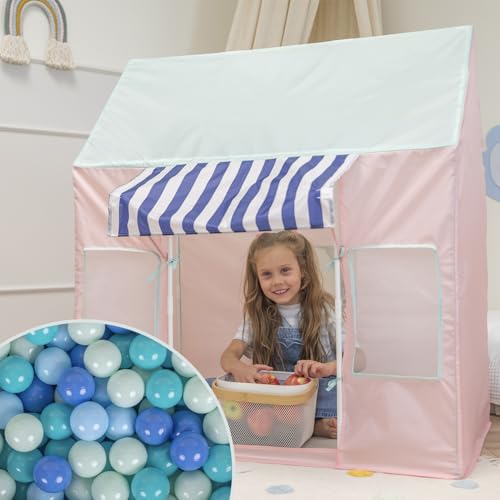 Selonis Kinderzelt Spielhaus Mit 100 Bälle Faltbares Eisdiele Für Kinder Spielzelt Leicht Aufzubauen Fördert Fantasie Und Kreativität Ideal Für Drinnen Und Draußen Selonis Kinderzelt Spielhaus Mit 100 Bälle Faltbares Eisdiele Für Kinder Spielzelt Leicht Aufzubauen Fördert Fantasie Und Kreativität Ideal Für Drinnen Und Draußen von SELONIS