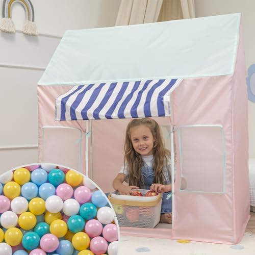Selonis Kinderzelt Spielhaus Mit 100 Bälle Faltbares Eisdiele Für Kinder Spielzelt Leicht Aufzubauen Fördert Fantasie Und Kreativität Ideal Für Drinnen Und Draußen Selonis Kinderzelt Spielhaus Mit 100 Bälle Faltbares Eisdiele Für Kinder Spielzelt Leicht Aufzubauen Fördert Fantasie Und Kreativität Ideal Für Drinnen Und Draußen von SELONIS