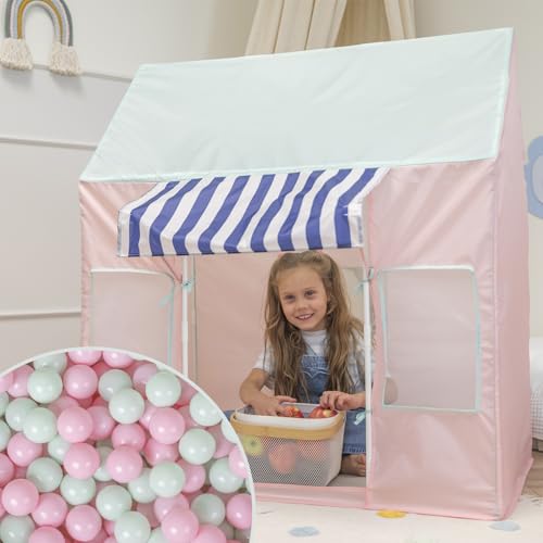Selonis Kinderzelt Spielhaus Mit 100 Bälle Faltbares Eisdiele Für Kinder Spielzelt Leicht Aufzubauen Fördert Fantasie Und Kreativität Ideal Für Drinnen Und Draußen Selonis Kinderzelt Spielhaus Mit 100 Bälle Faltbares Eisdiele Für Kinder Spielzelt Leicht Aufzubauen Fördert Fantasie Und Kreativität Ideal Für Drinnen Und Draußen von SELONIS