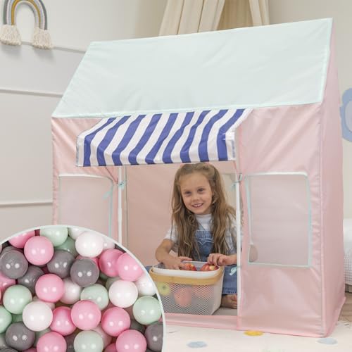 Selonis Kinderzelt Spielhaus Mit 200 Bälle Faltbares Eisdiele Für Kinder Spielzelt Leicht Aufzubauen Fördert Fantasie Und Kreativität Ideal Für Drinnen Und Draußen Selonis Kinderzelt Spielhaus Mit 200 Bälle Faltbares Eisdiele Für Kinder Spielzelt Leicht Aufzubauen Fördert Fantasie Und Kreativität Ideal Für Drinnen Und Draußen von SELONIS