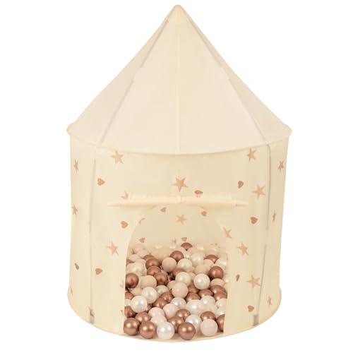 Selonis Kinderzelt Spielzelte 100X130cm/100 Bälle In Pavillonform Für Kinder Leicht Aufzubauen Tragbar Spielhaus Für Drinnen Und Draußen, Hellbeige: Pastellbeige/Kupferrot/Perle Selonis Kinderzelt Spielzelte 100X130cm/100 Bälle In Pavillonform Für Kinder Leicht Aufzubauen Tragbar Spielhaus Für Drinnen Und Draußen, Hellbeige: Pastellbeige/Kupferrot/Perle von SELONIS