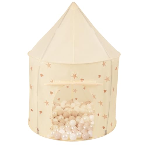 Selonis Kinderzelt Spielzelte 100X130cm/100 Bälle In Pavillonform Für Kinder Leicht Aufzubauen Tragbar Spielhaus Für Drinnen Und Draußen, Hellbeige: Pastellbeige/Weiß/Perle Selonis Kinderzelt Spielzelte 100X130cm/100 Bälle In Pavillonform Für Kinder Leicht Aufzubauen Tragbar Spielhaus Für Drinnen Und Draußen, Hellbeige: Pastellbeige/Weiß/Perle von SELONIS